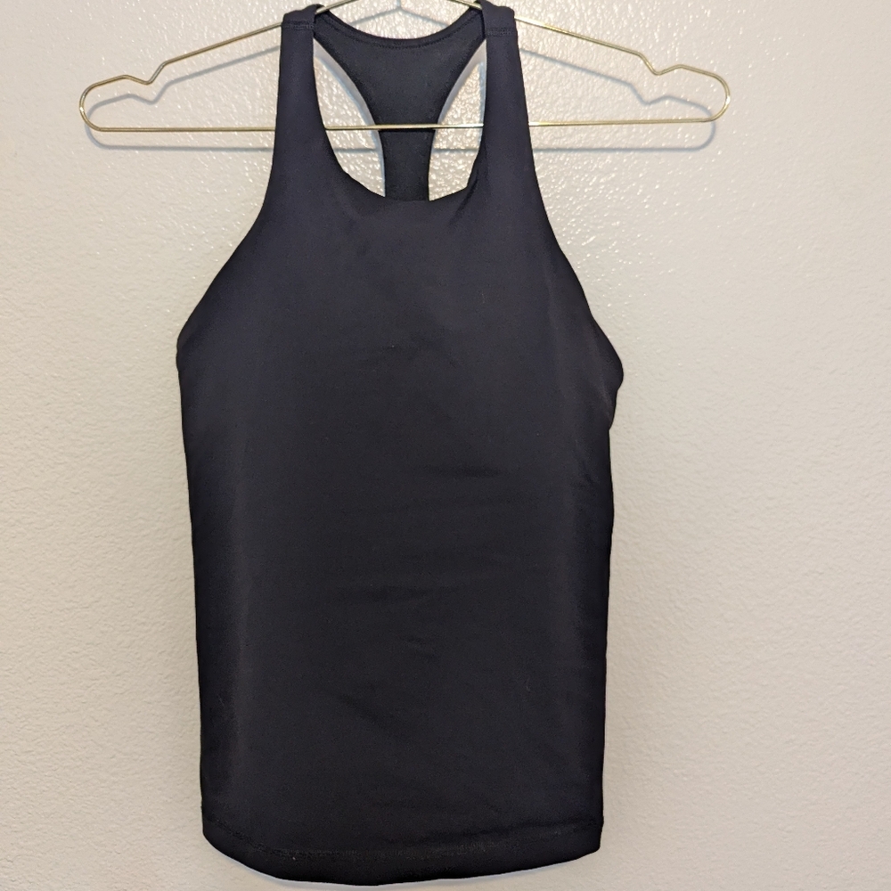 lululemon Black Racerback Tank Top With Built In Support Sz. 8